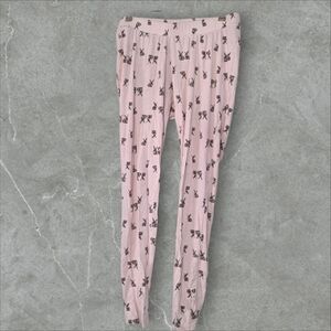 Motherhood Pale Pink Pajama Pants with Bunny Print Sz S- Petite